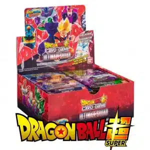 DragonballSuper Ultimate Squad boosterbox. is een spel gebaseerd op de populaire Dragon Ball-anime en -manga. Deze specifieke versie is een boosterbox, wat betekent dat het een verzameling kaarten bevat die spelers kunnen gebruiken om hun decks samen te stellen en te verbeteren. Hier is alles wat je moet weten over deze boosterbox op kinderlijke wijze uitgelegd: Deze boosterbox bevat 24 pakjes met elk 12 kaarten erin. Dit betekent dat spelers in totaal 288 kaarten krijgen om aan hun decks toe te voegen of om te ruilen met andere spelers. De kaarten in deze boosterbox bevatten verschillende personages uit de Dragon Ball Super-anime, waaronder Goku, Vegeta, Jiren en nog veel meer. Er zijn ook verschillende aanvalstechnieken, energiekaarten en andere soorten kaarten om uit te kiezen. Het doel van het spel is om de levenspunten van je tegenstander tot nul te verminderen door ze aan te vallen met je personages en aanvalstechnieken. Spelers gebruiken energiekaarten om hun personages en aanvalstechnieken te spelen, en moeten strategisch zijn in het beheren van hun energie en het kiezen van wanneer ze hun kaarten spelen. In het kort is de DragonBallSuper Ultimate Squad boosterbox een geweldige manier voor Dragon Ball-fans om hun kaartverzameling uit te breiden en nieuwe strategieën te ontdekken om hun tegenstanders te verslaan. Met 288 kaarten om uit te kiezen, zijn er talloze mogelijkheden om decks aan te passen en te bouwen voor elk type speler.