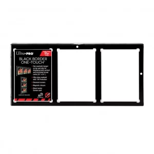 3-card Black Border Magnetic Holder