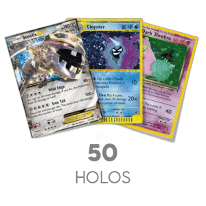 50 random Holo Pokémon kaarten