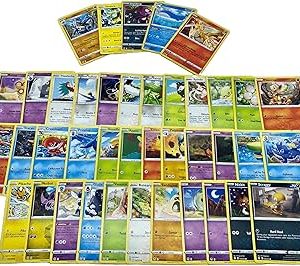 50 Random Pokémon Kaarten + 2 Glimmende