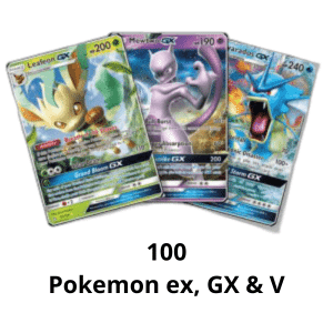 100 Random Pokémon EX, GX & V Kaarten