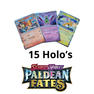 15 Verschillende Paldean Fates Holo's